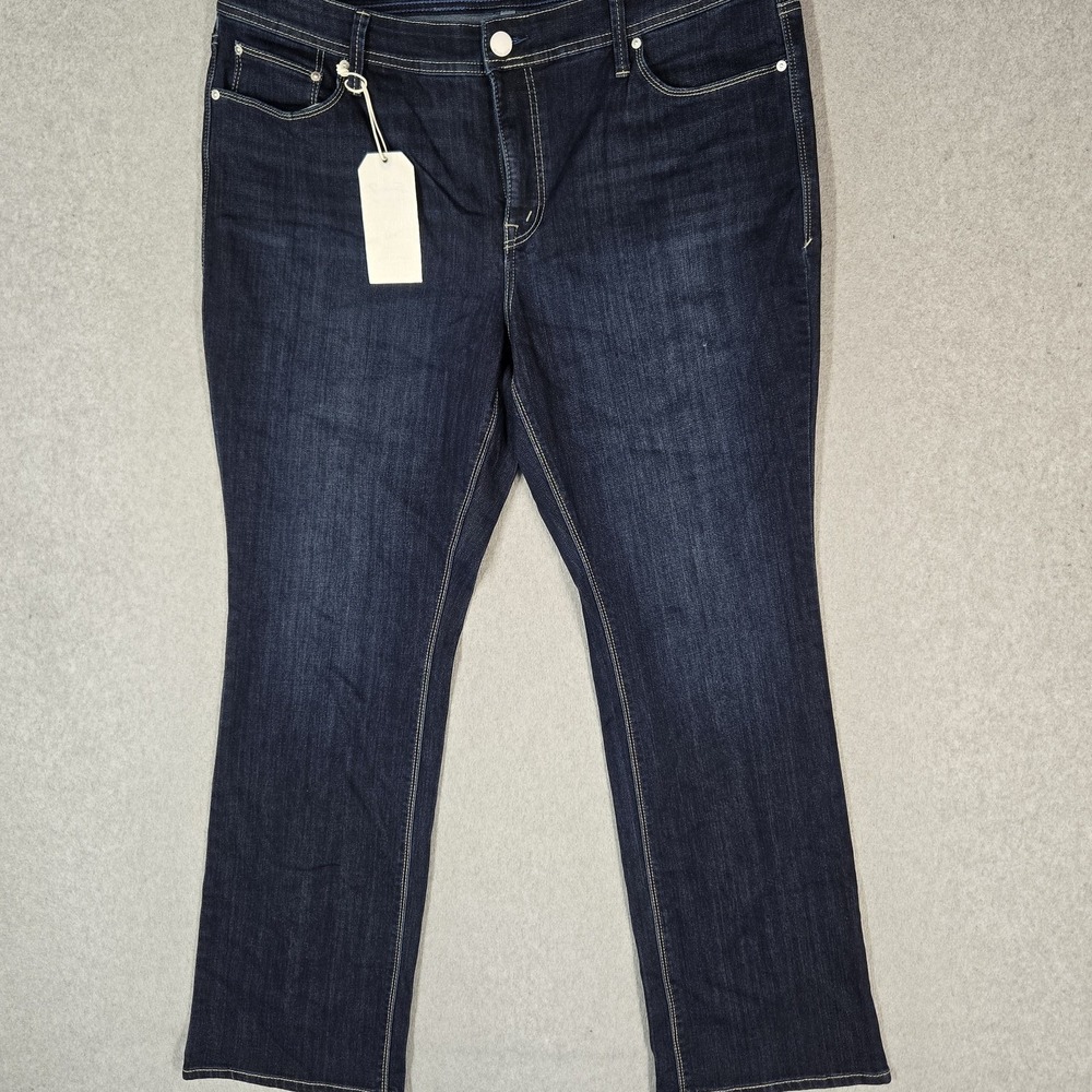 Seven7 Women Jeans 18 Dark Blue Denim Bootcut Stretch Limited Edition NWT